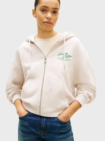 Махрове худі Tommy Hilfiger бежеве