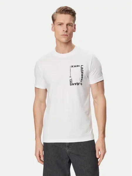 Karl Lagerfeld Jeans Tricou alb