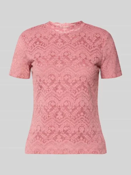 T-shirt z koronki z okrągłym dekoltem Jake*s Collection