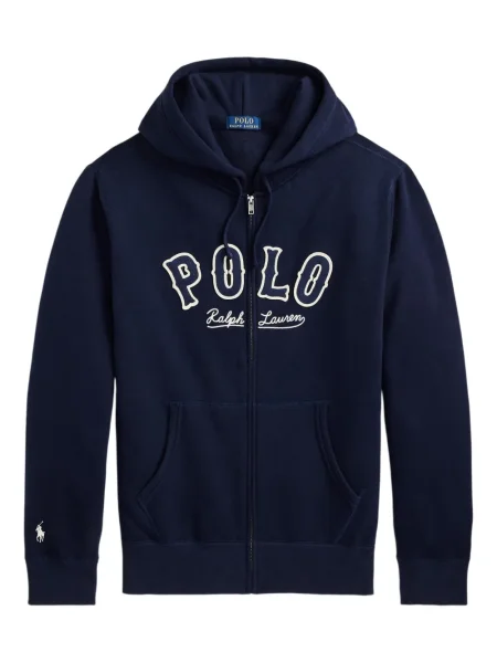 Dlouhá pruhovaná s límcem kšiltovka Polo Ralph Lauren modrá