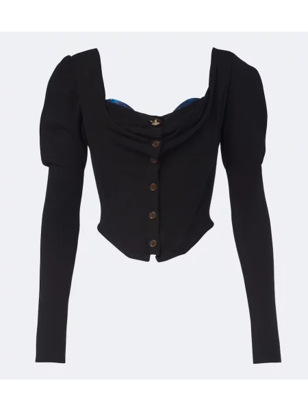 Cardigan Vivienne Westwood din cașmir negru