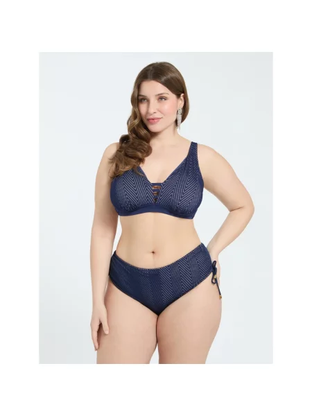 Bikini Fiorella Rubino z siateczką w jodełkę niebieskie