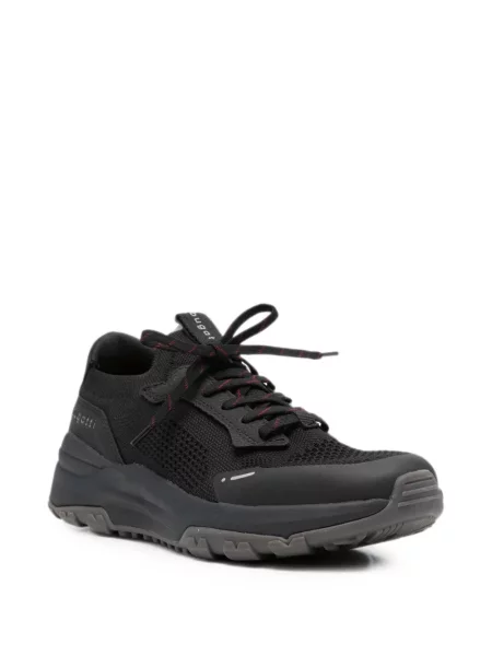 Sneakerși Bugatti cu șireturi plasă negru