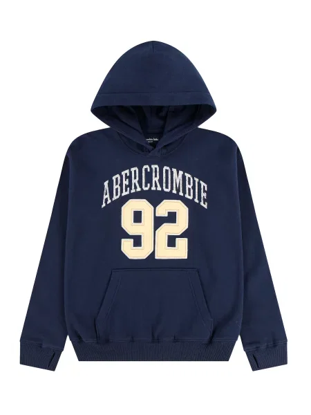 Abercrombie & Fitch Sweater majica bež / mornarsko plava bijela