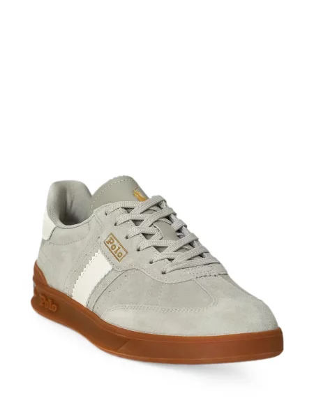 Bőr futó masnis sneaker Polo Ralph Lauren piros