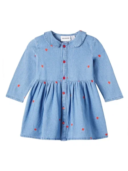 Gyerek denim ruha Mini Rodini kék