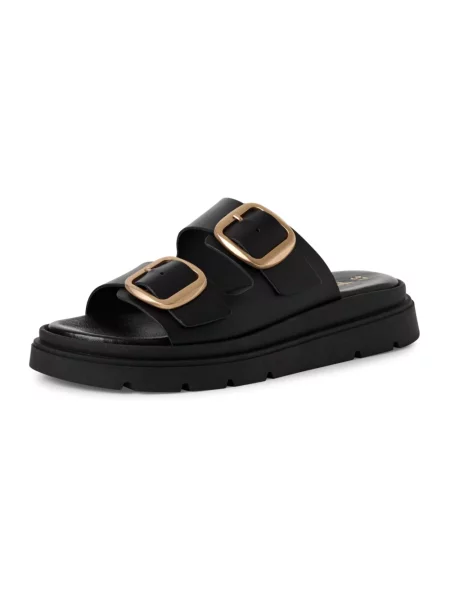 Klapki Tamaris casual czarne