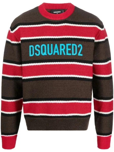Pulover Dsquared2 din jacard maro