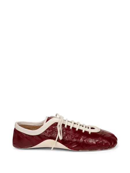 Sneakerși Dries Van Noten din piele roșu