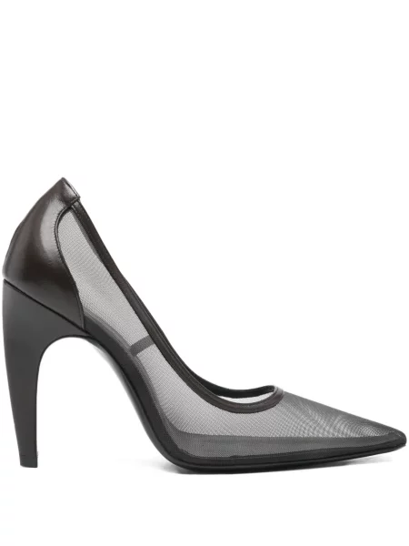 Pantofi cu toc Jude plasă maro