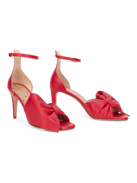 Czółenka Red Valentino skórzana biznesowa czerwona