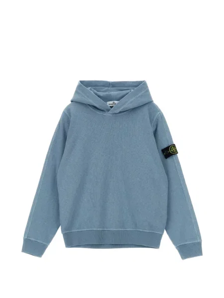 Bluza z kapturem dziecięca Stone Island niebieska