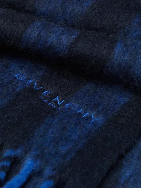 Fular Givenchy de lână cu dungi albastru