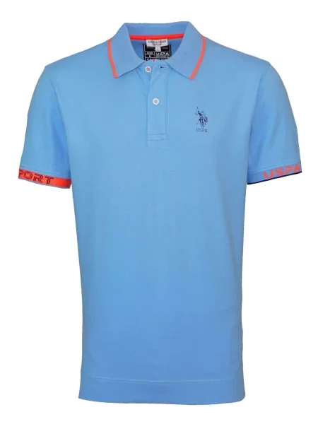 U.S. POLO ASSN. Majica Caad svetlo modra / rdeča črna