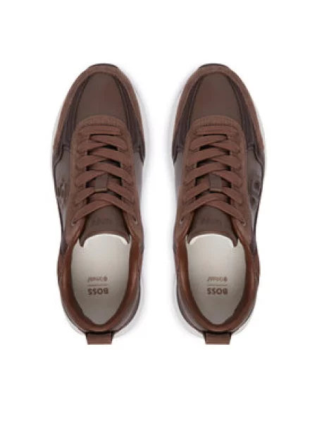 Sneakersy BOSS B Icon Runn hnědá