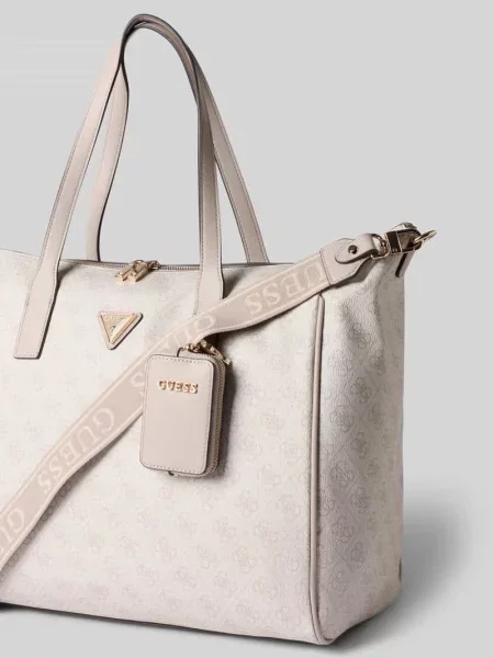 Torba typu tote w pikowanym wyglądzie model Latona' Guess biała