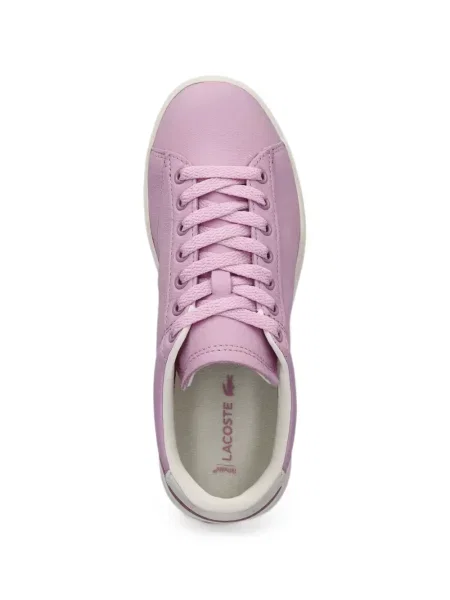Sneakerși Lacoste cu broderie roz