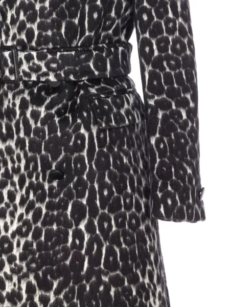Palton Tagliatore cu imagine cu model leopard negru