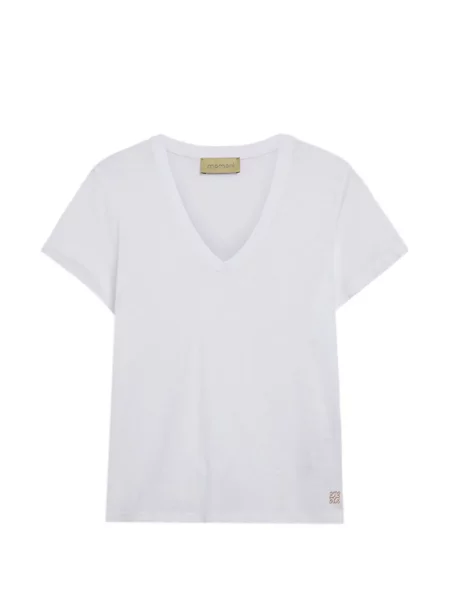 Koszulka Momoni z dekoltem w serek biała