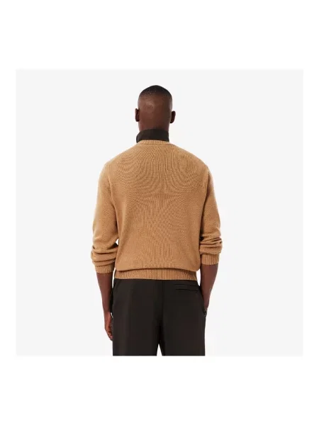 Pulover Lacoste de lână maro