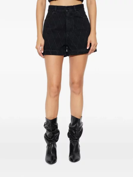 Matlasat pantaloni scurți Balmain negru