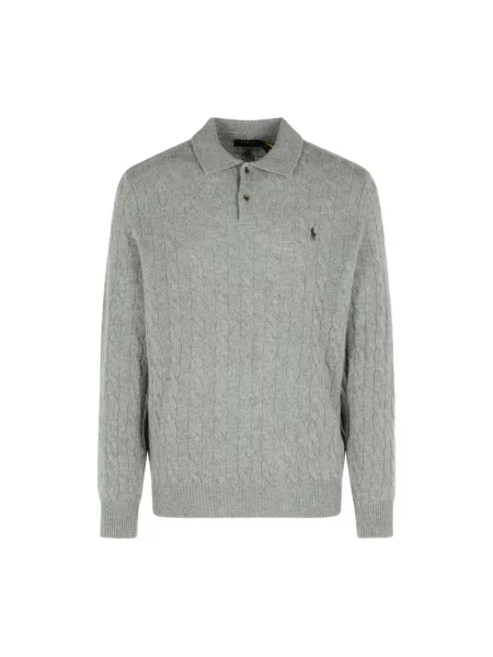 Sweter Polo Ralph Lauren wełniany szary