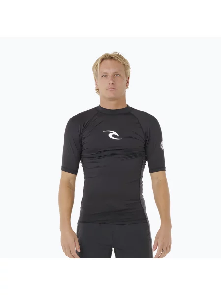 Tricou de înot pentru bărbați Rip Curl Waves Upf Perf black negru