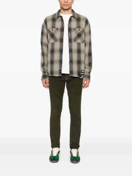 Blugi Dsquared2 de catifea cord verde