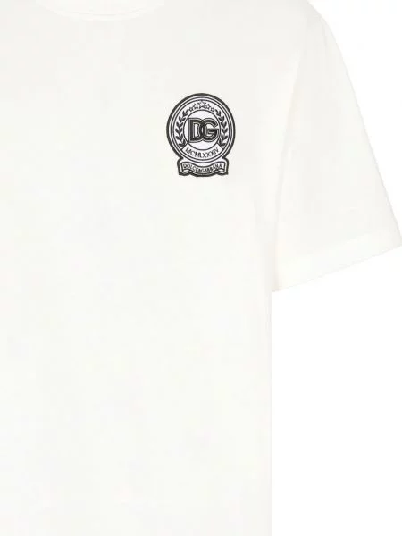 Siuvinėtas marškinėliai Dolce & Gabbana balta
