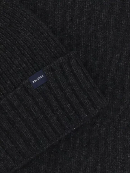 Плетен шал Woolrich черно