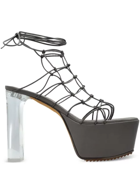 Sandale Rick Owens cu platformă gri