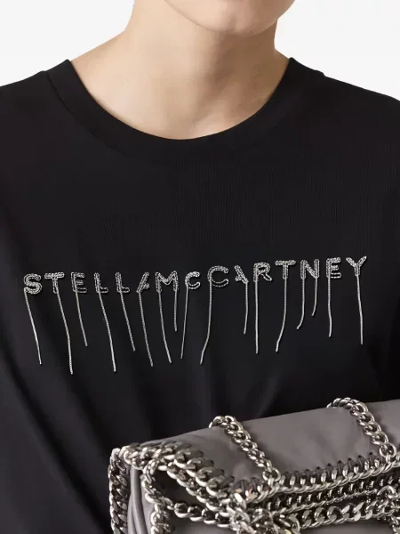 Tricou Stella Mccartney cu broderie negru
