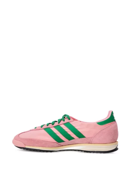 Ριγέ sneakers Adidas Originals σουέντ ροζ