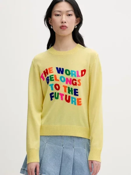 From Future pulover pentru femei din cașmir galben