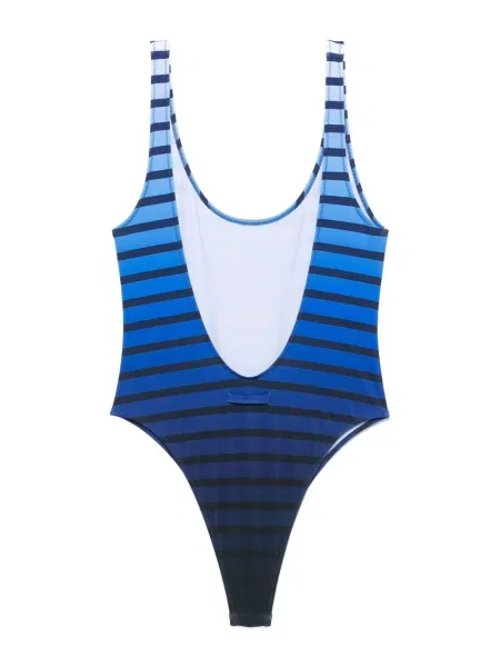 Costum de baie Jean Paul Gaultier cu dungi albastru