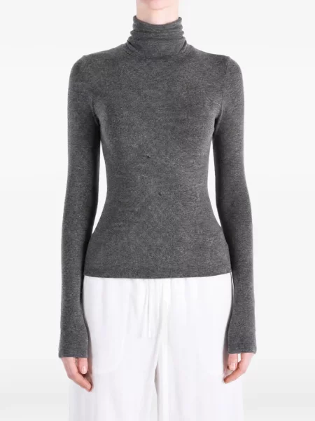 Lung tricou Amomento gri