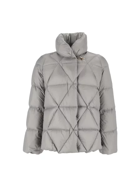 Kurtka puchowa Fay z wzorem argyle szara