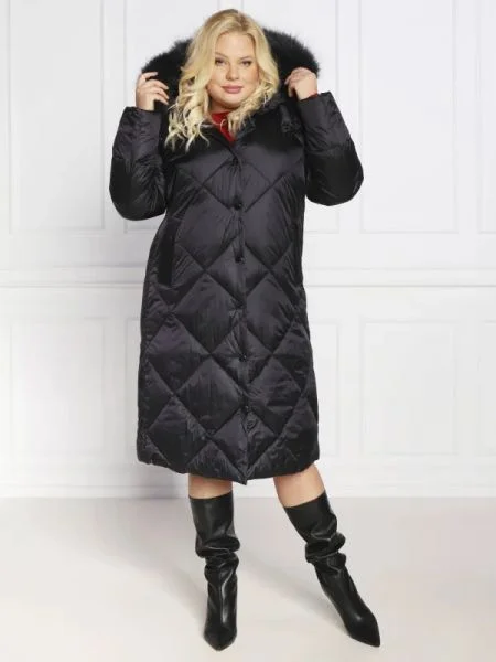 Persona by Marina Rinaldi Kabát PASTELLO plus size | Straight fit fekete