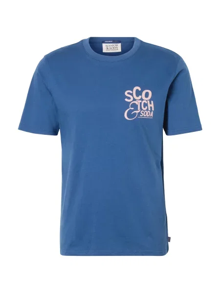 SCOTCH & SODA Tričko modrá / svetloružová biela