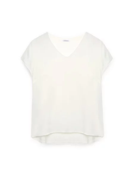 Koszulka Fiorella Rubino z dekoltem w serek biała