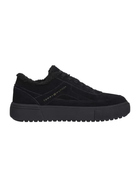 Sneakersy Tommy Hilfiger skórzane czarne