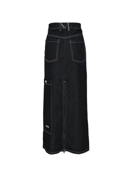 Fustă din denim Msgm albastru