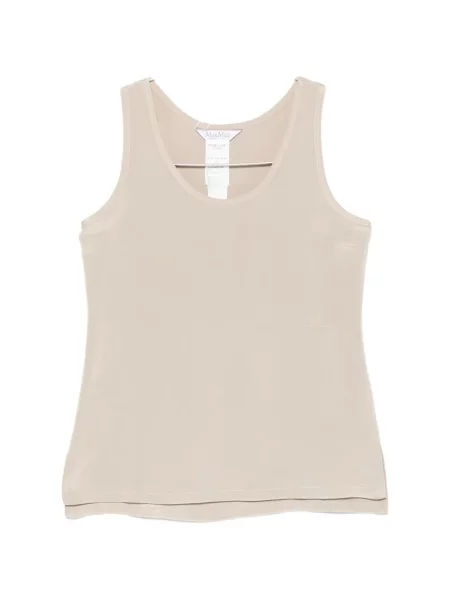 Top Max Mara cu broderie din satin