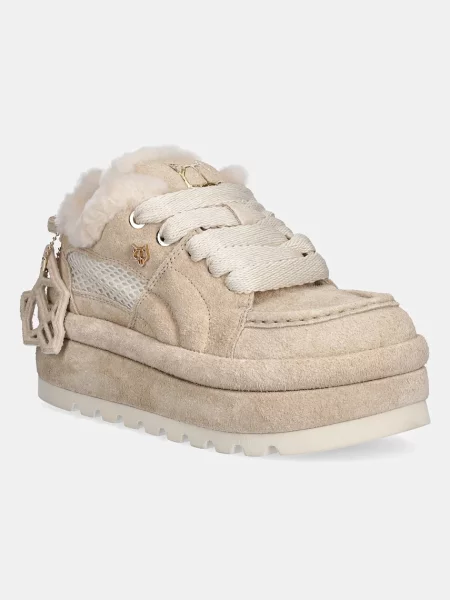 Naked Wolfe sneakers din piele intoarsă Beau Beau Ice Suede bej