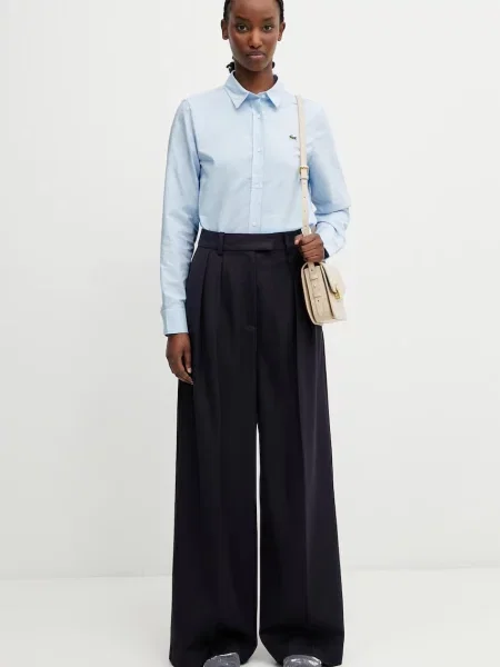 Twill blúz Lacoste kék
