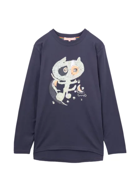 Дълго тениска Tsumori Chisato с пайети синьо