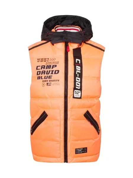 CAMP DAVID Vestă portocaliu / negru alb
