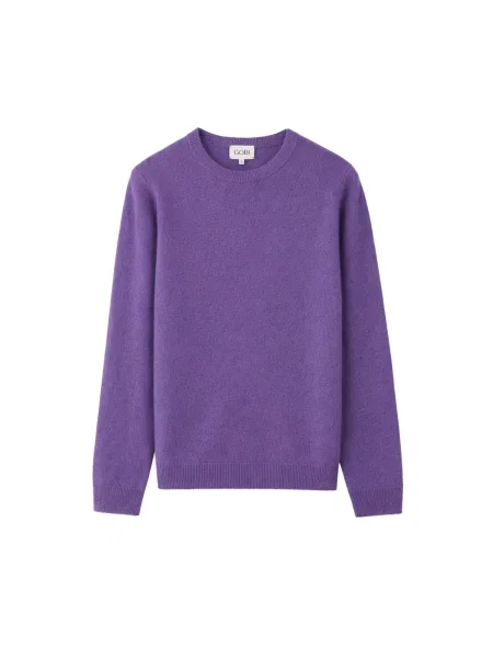 GOBI Cashmere Pulover Women's Essential Cashmere Crewneck Sweater mov închis