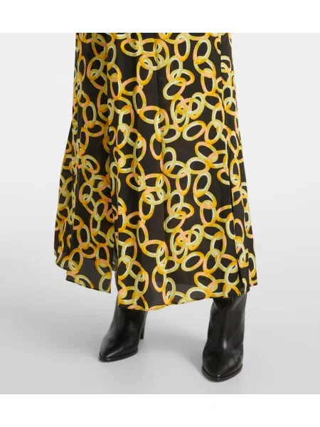 Rochie maxi Diane Von Furstenberg cu imagine de costum