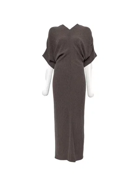 Rochie maxi Rame tricotate maro